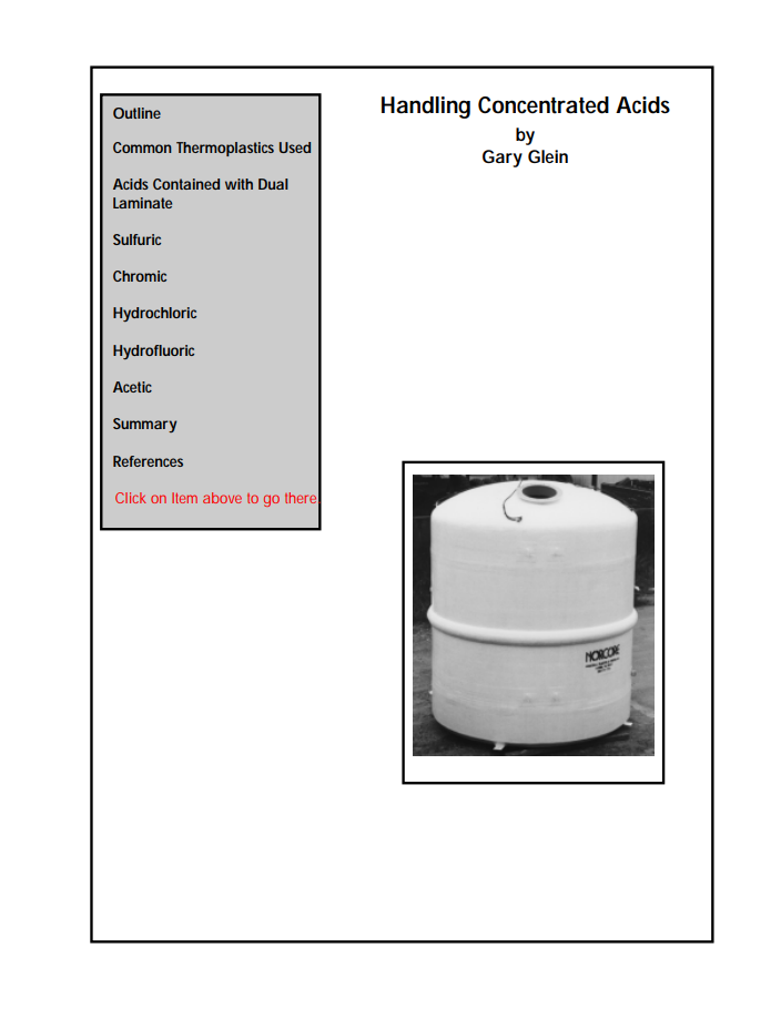 Handling Concentrated Acids with Dual Laminate Handling Concentrated Acids with Dual Laminate